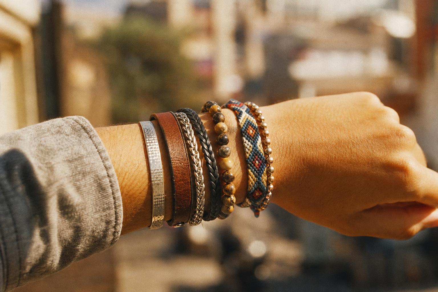 découvrez les raisons et les significations derrière le port de 7 bracelets simultanément, un style unique alliant mode et symbolisme.